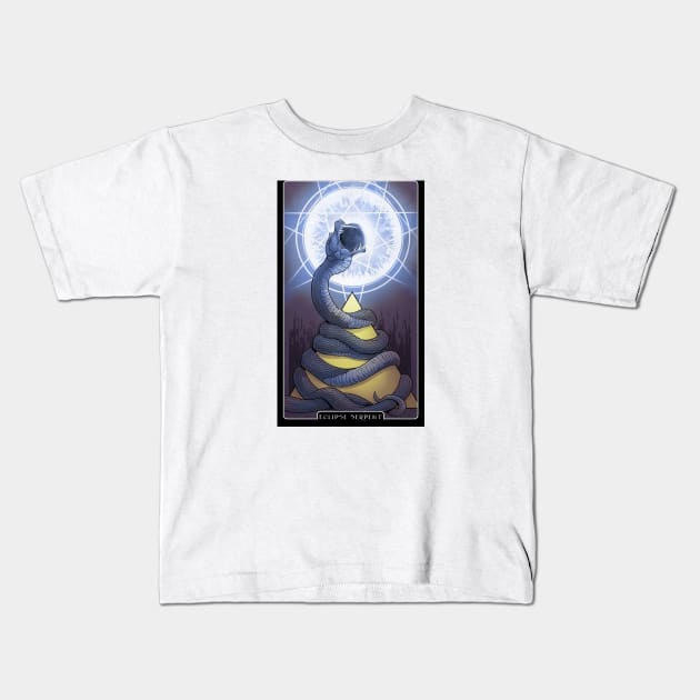 Eclipse Serpent Kids T-Shirt by jpowersart